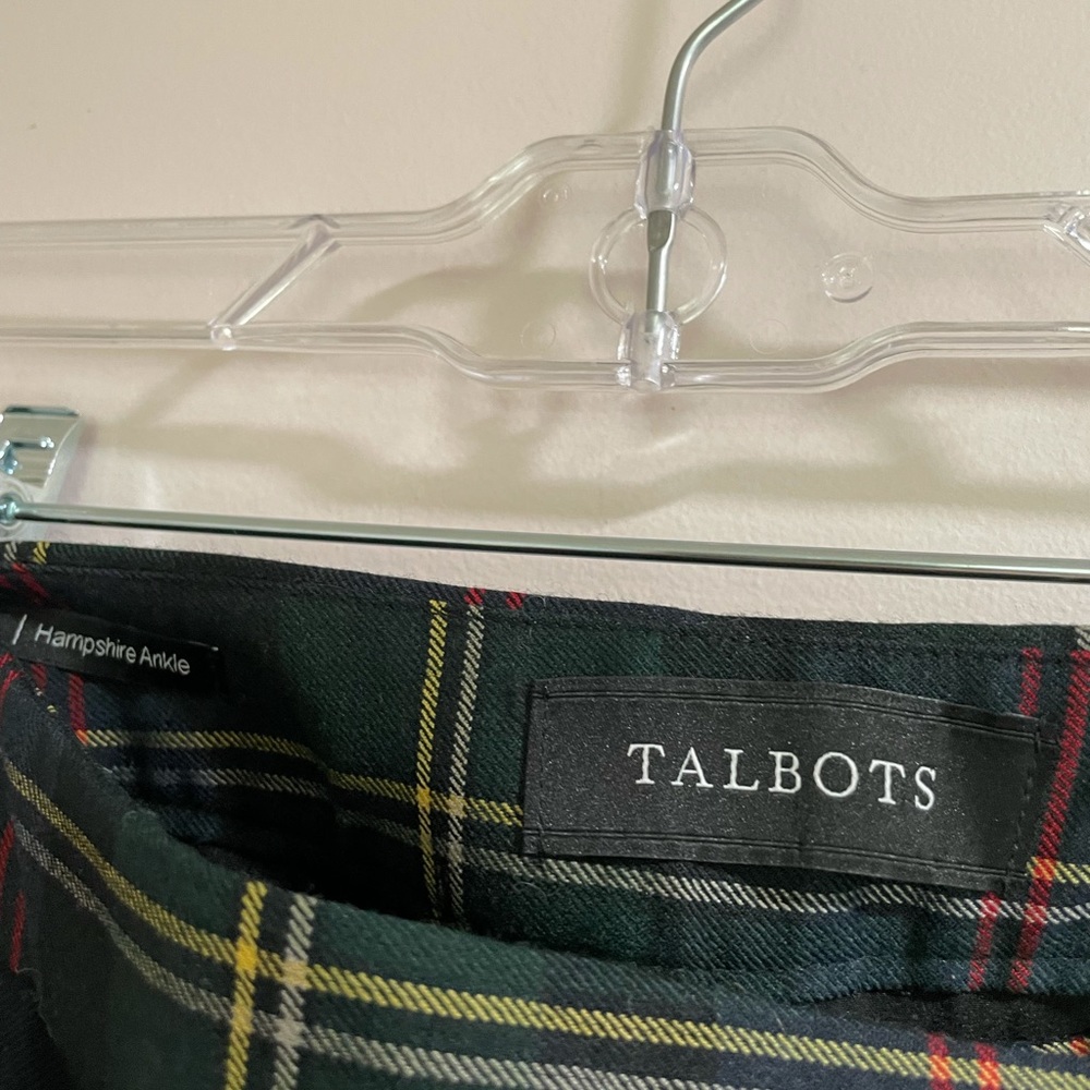 Talbots Tartan Plaid Straight Leg Pants Size 8 - Picture 4 of 4
